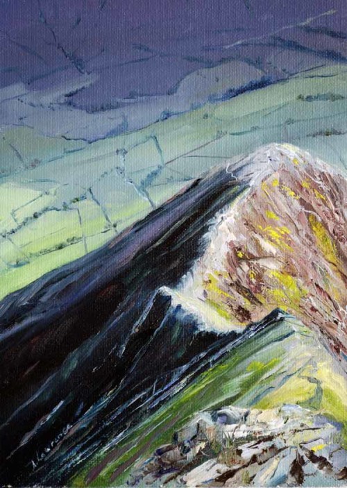 Hall's Fell Ridge, 18 x 13 cm, 2016