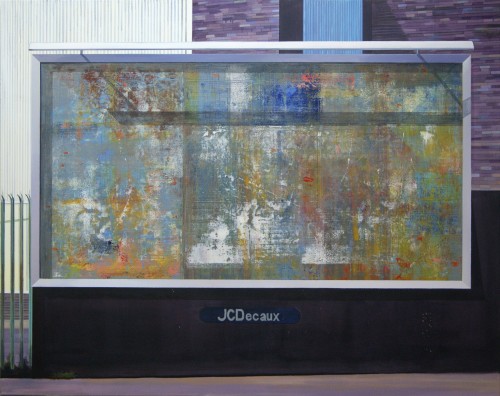 Billboard Painting (United Wire) - 120 x 150 cm - Oil, Acrylic and spraypaint on canvas