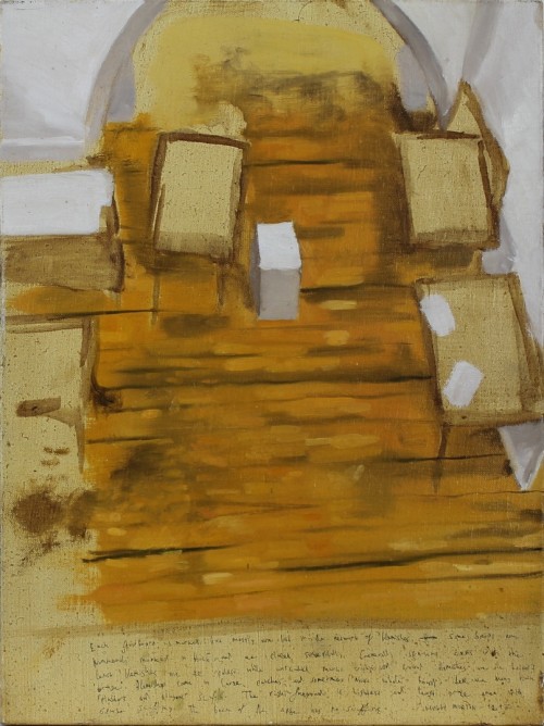 Floorboard study, oil on canvas, 36cm x 31cm