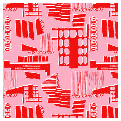 NY Skyscraper Tile in Red