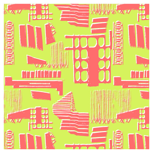 NY Skycraper Tile in Lime