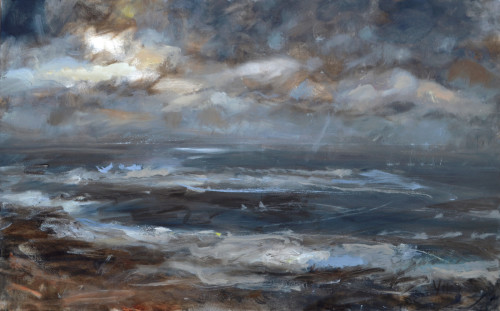 December (incoming) oil on canvas 36 x 48in 2020