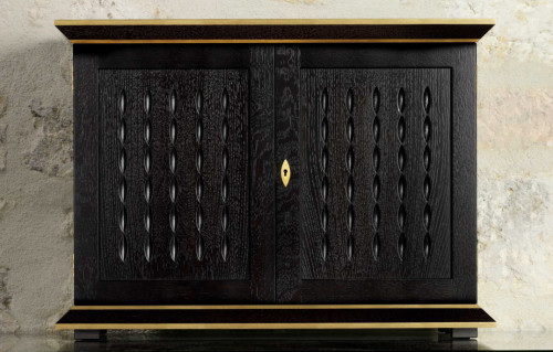 The Otard Cabinet - Ebonized oak & brass