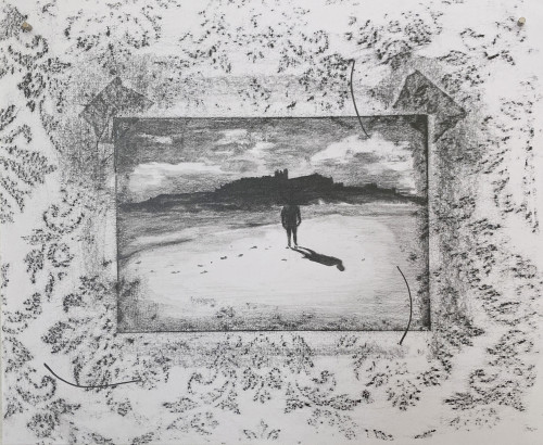 Three eyelashes, graphite on paper, 25 x 21 cm, 2021