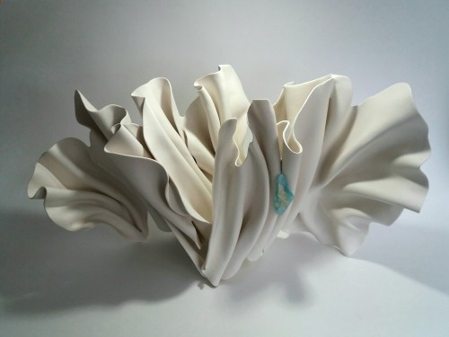 New Life - Porcelain and glass Ceramic Sculpture 2021