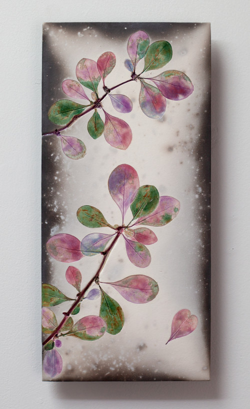 Berberis heart - Raku ceramic wall piece 2020