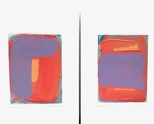 Purple Orange Red diptych - private collection