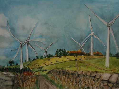 Wind farm above Stowe