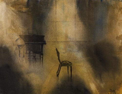 Ruskin's Chair No 2.Watercolour.43x33cm.Frame 65x75cm.£995