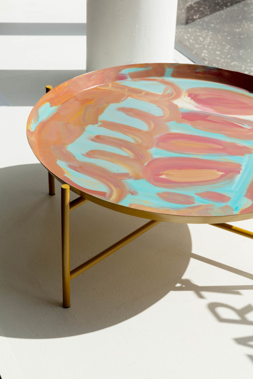 Around - painted metal table