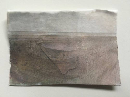 Deep Sounds Cloaked in Muted Purple, e.l, 10x7cms