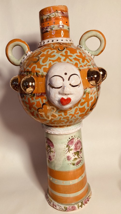  Orange Urn