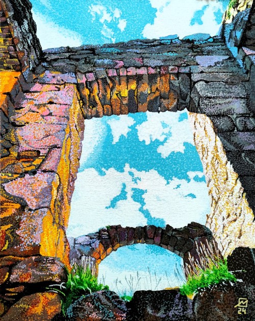 The old stones of Slains Castle. P#1