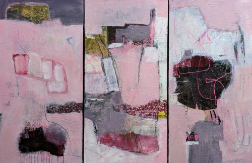 Reclaiming Pink; triptych