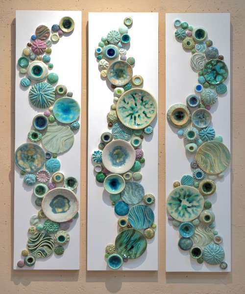 COAST III  - Triptych of Ceramics and glass    2024