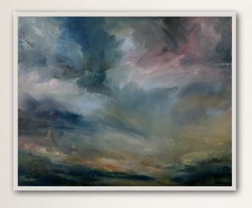 Pink Sky and Rain Clouds
