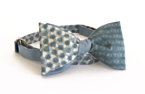 Blue dot bow tie