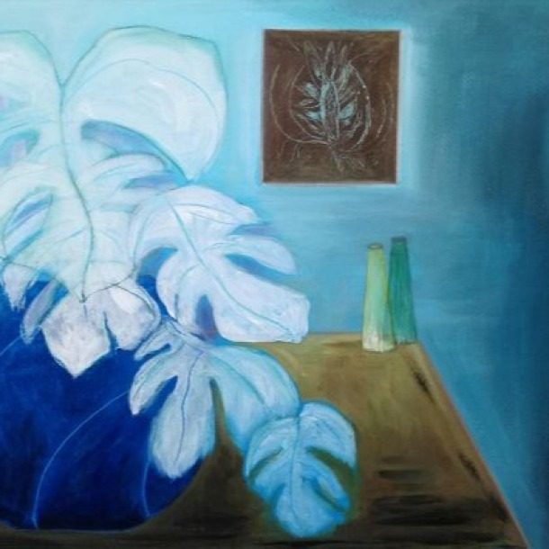 Cheeseplant In Blue