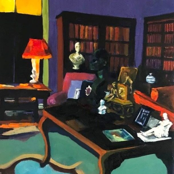 Sylvia Hill The Red Lamp 30 X 20cm Oil On Canvas 2024