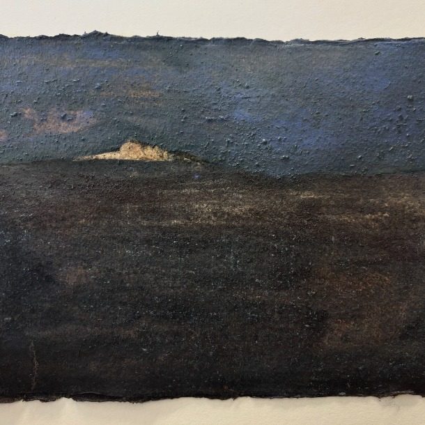 Tatjana Fraser 'i Can See The Peak From Here', 15:21cm Oil Paint And Found Pigment On Handmade Paper