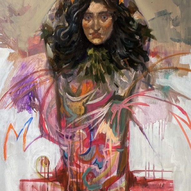 Agia Markella (saint Markella) Mixed Media On Canvas 2025 90 X 70cm Athens, Greece Ok