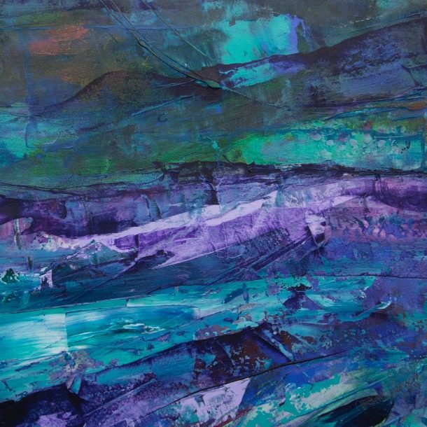 Graemeswanson 'highland Holiday' Acrylics On Recycled Paper 40x40cm 2025
