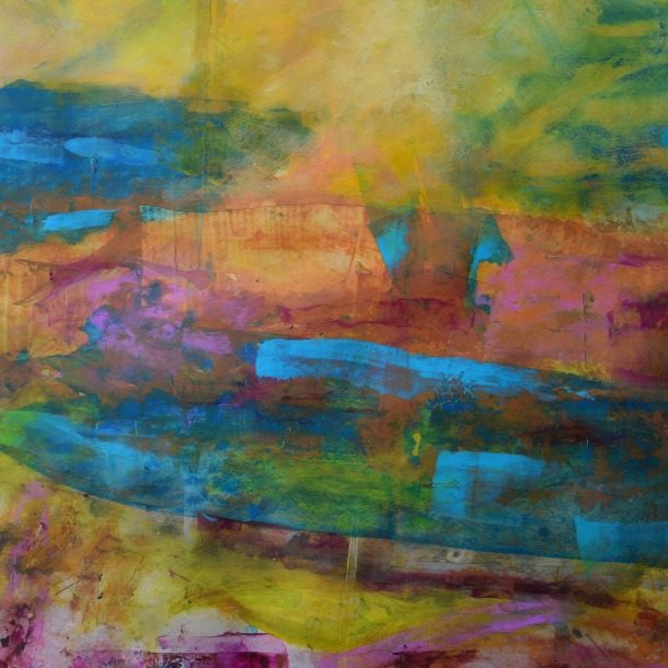 Go With The Flow Acrylics With Drawing On Onesided Card 72x103cn 2026