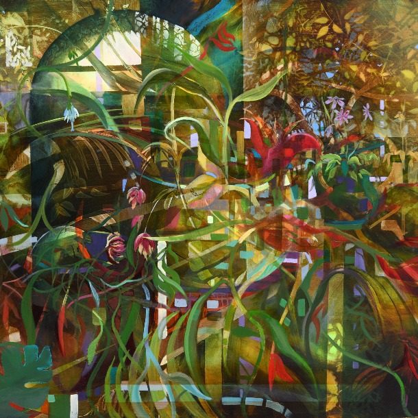 The Hot House Garden.oil On Panel. 60x84cm.frame 75x99cm.£3500